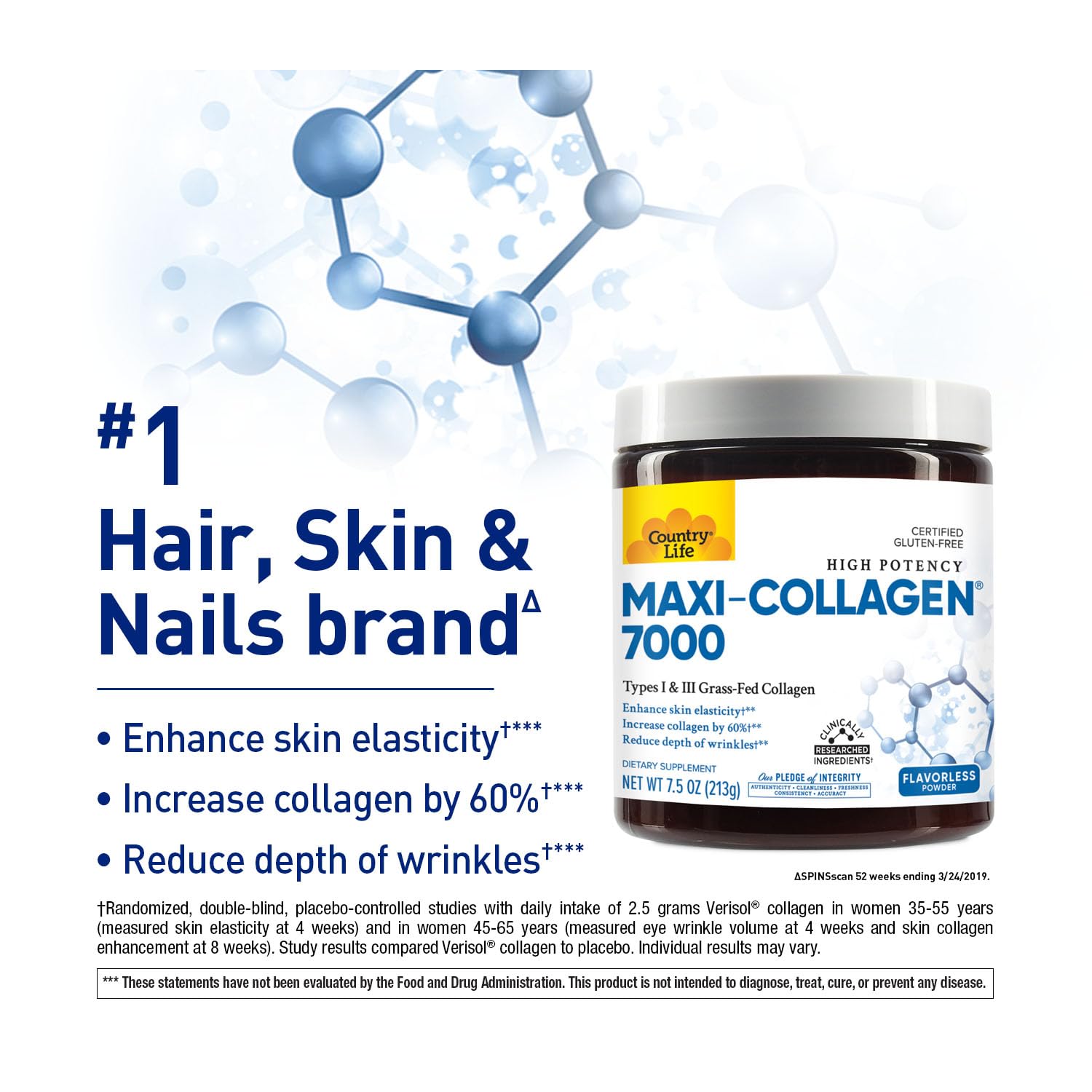 Close-up of Verisol Bioactive Collagen Peptides scoop