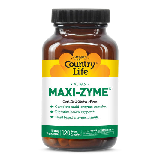 Country Life Maxi-Zyme bottle front label