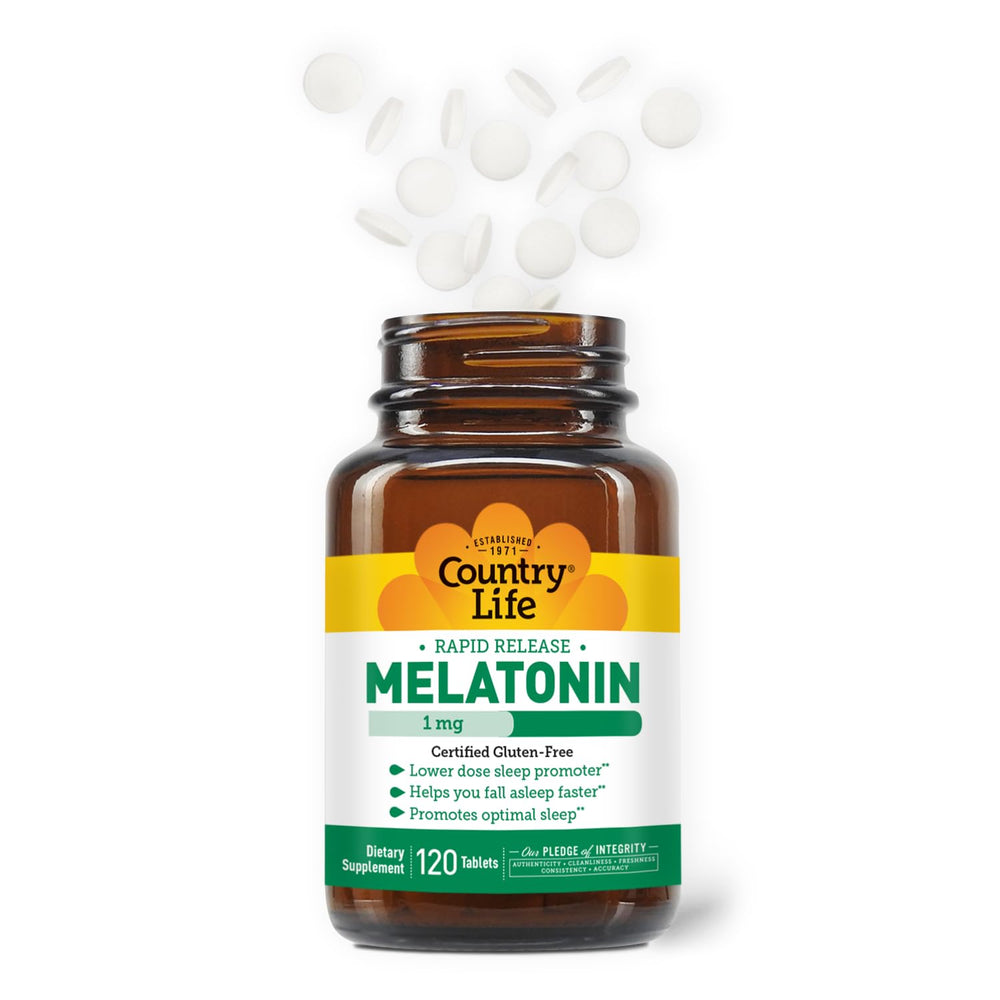 Close-up of melatonin 1mg rapid-release tablets dissolving