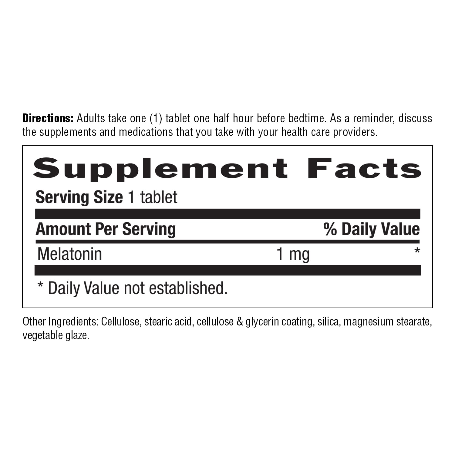Laboratory-tested melatonin ingredients and purity certificate