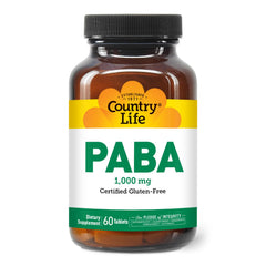 Country Life PABA 1000mg 60-count bottle front view
