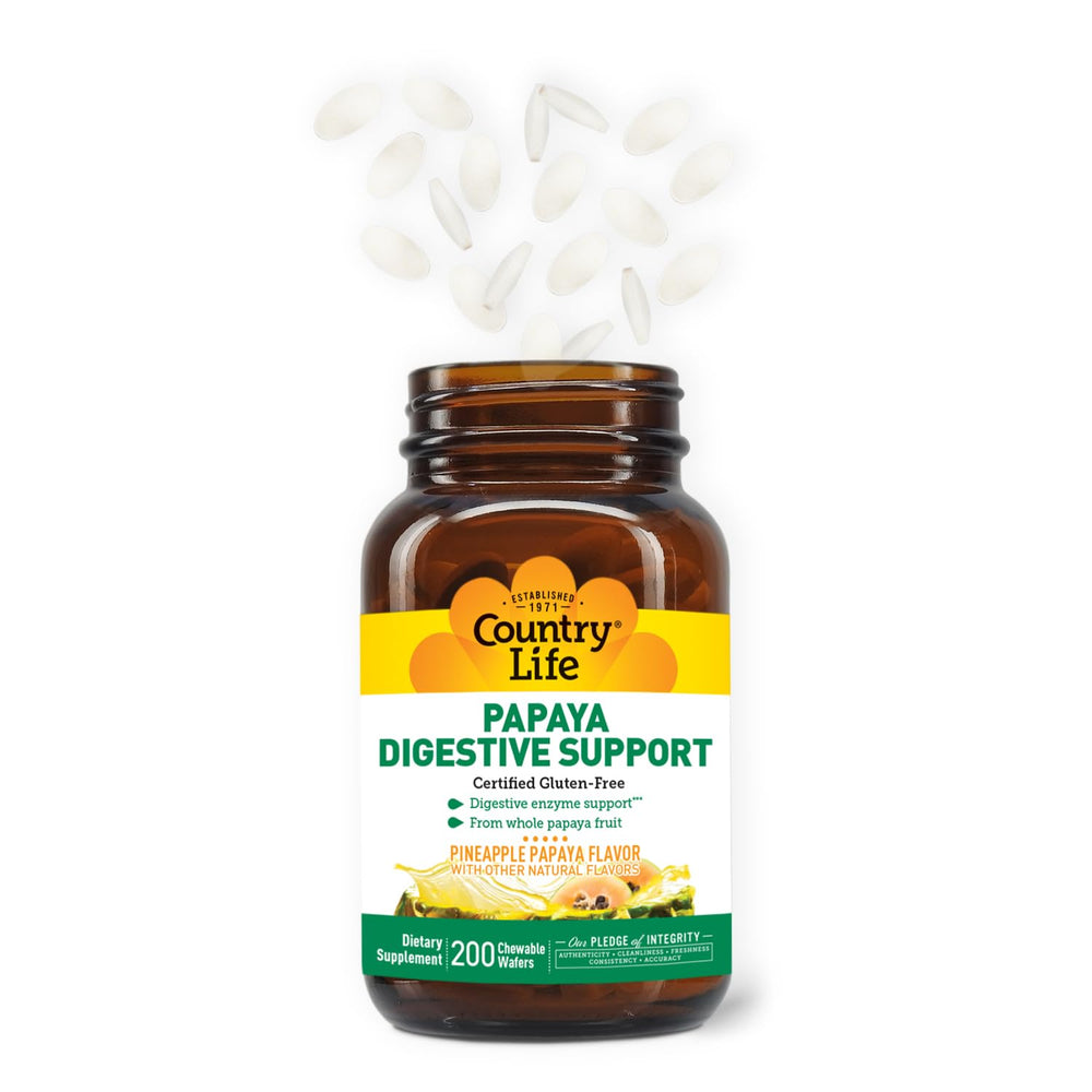 Chewable papaya pineapple flavored tablets