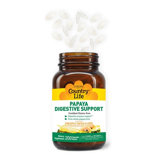Chewable papaya pineapple flavored tablets