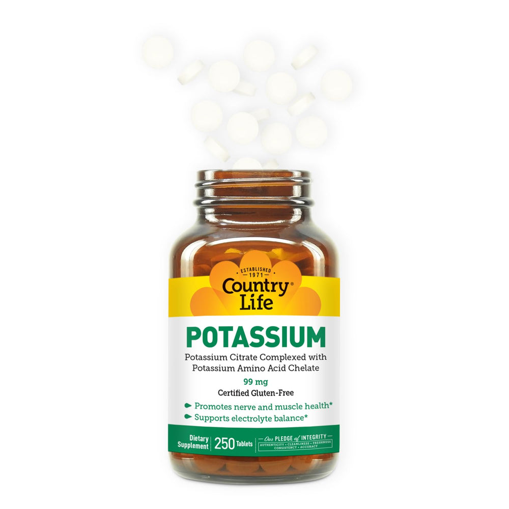 Close-up of chelated potassium citrate concept for enhanced absorption