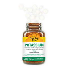 Close-up of chelated potassium citrate concept for enhanced absorption