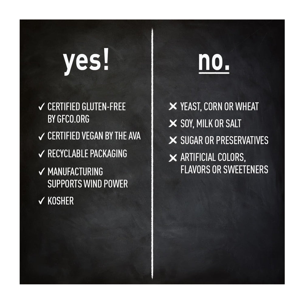 Allergen-free formulation: no yeast, corn, wheat, soy, milk or artificial additives