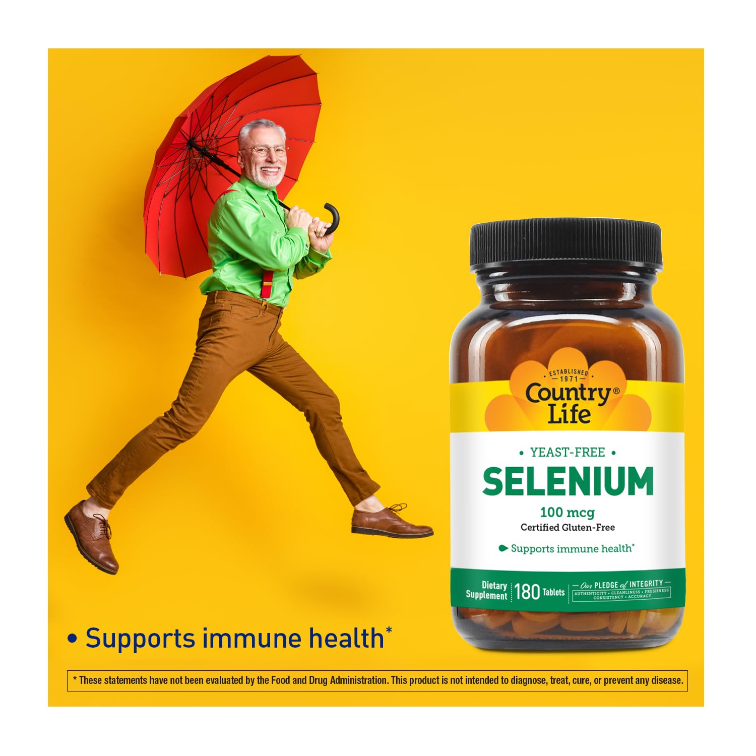 Close-up of bottle seal and Country Life label