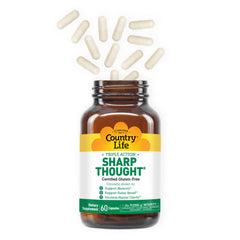 Country Life Sharp Thought capsules illustrating easy daily intake.