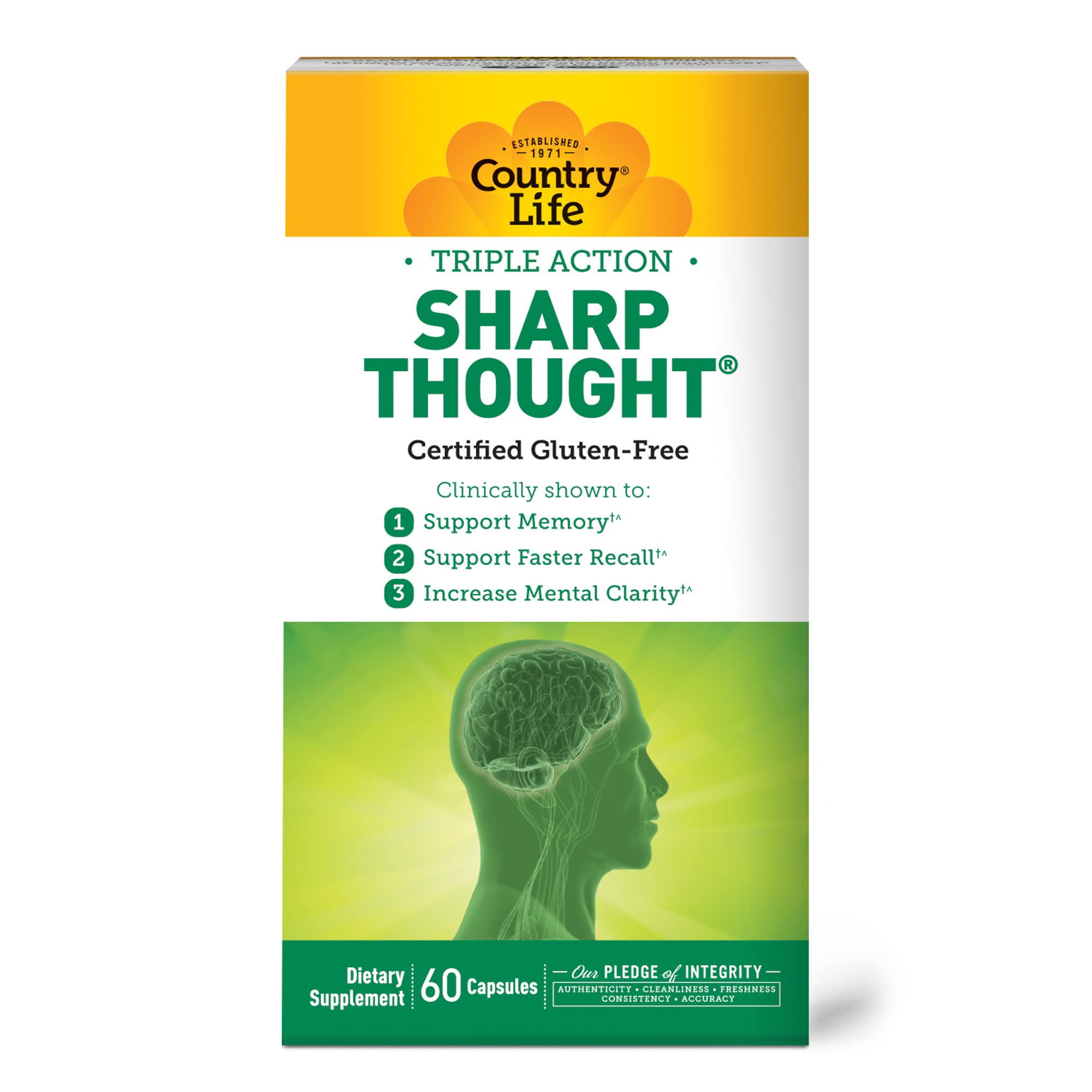 Graphic illustrating memory and cognitive support benefits