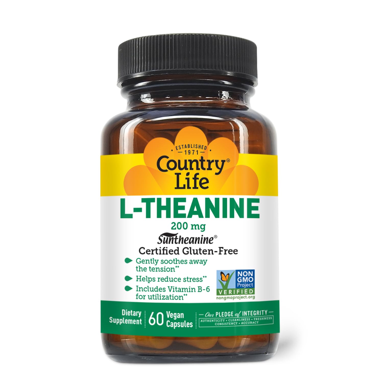 Country Life Suntheanine L-Theanine 60 vegan capsules