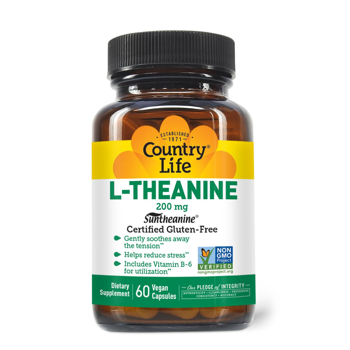 Country Life Suntheanine L-Theanine 60 vegan capsules