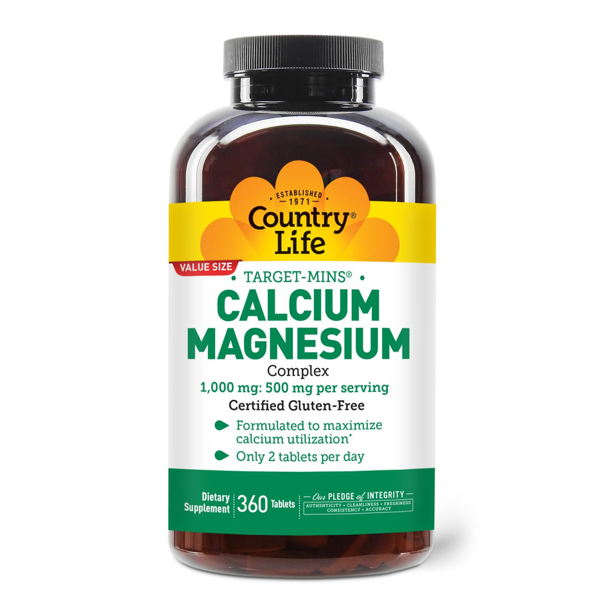 Country Life Target-Mins Calcium Magnesium bottle label