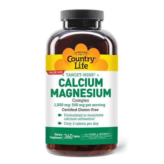 Country Life Target-Mins Calcium Magnesium bottle label