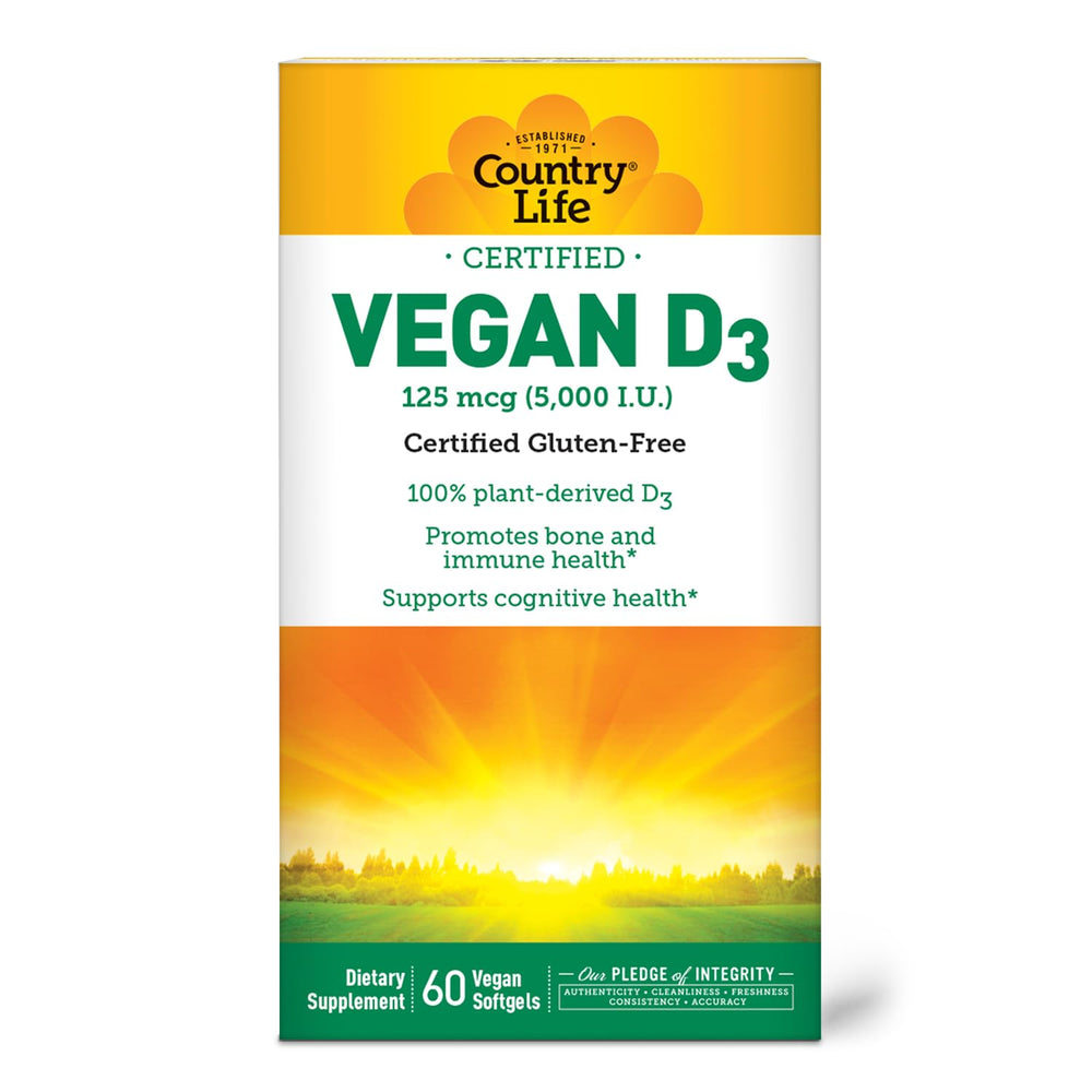 Country Life Vegan D3 5000 IU bottle front view