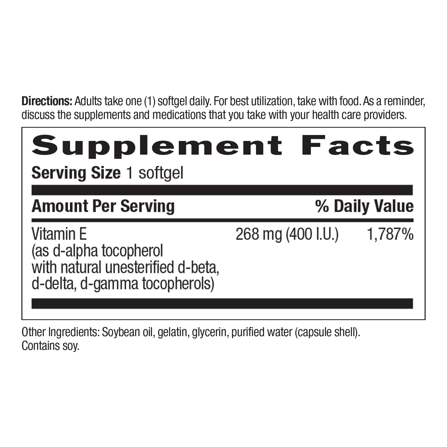 Country Life Vitamin E-Complex 400 IU 90-softgel bottle