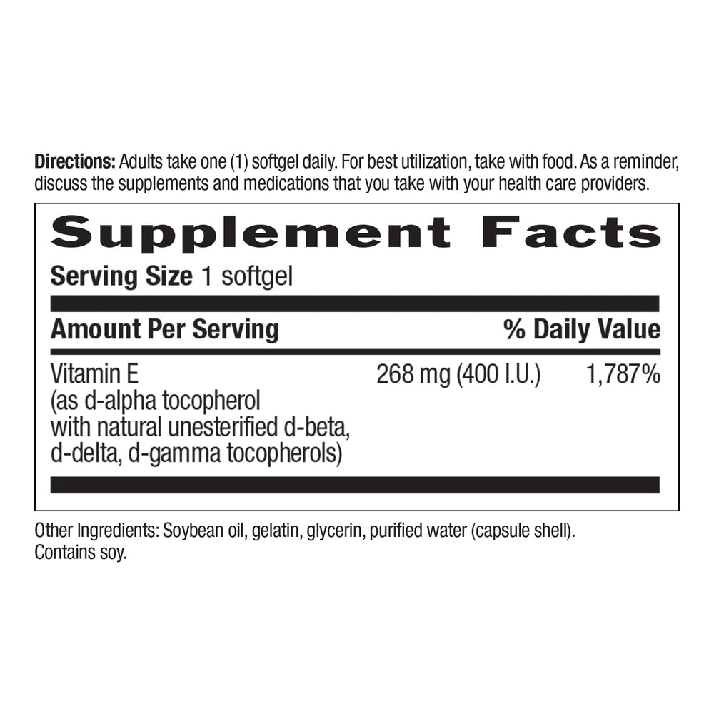 Country Life Vitamin E-Complex 400 IU 90-softgel bottle