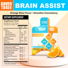 Close-up of Brain Assist highlighting curcumin ingredient for brain support.