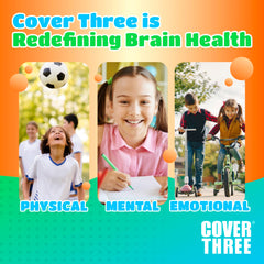 Cover Three Dairy-free Nut-free kids supplement label for sensitive diets