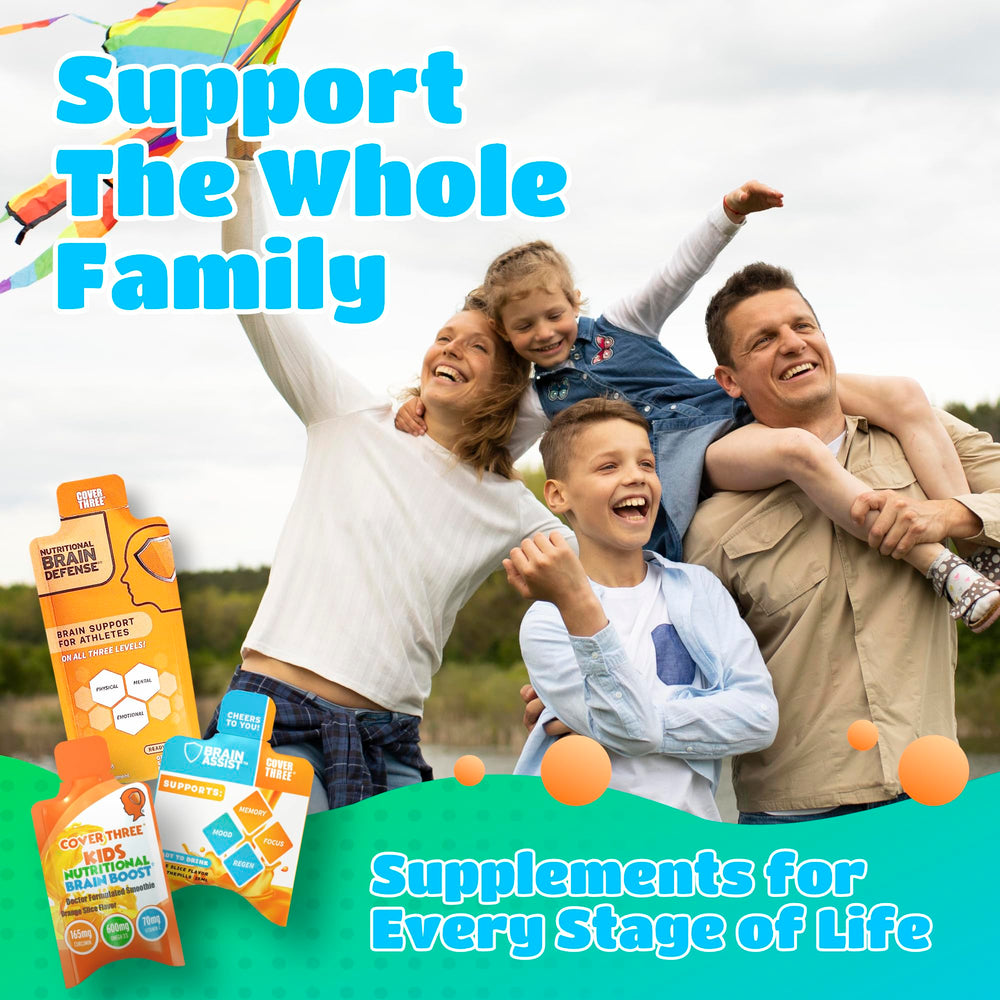 Cover Three DHA kids supplement mix added to breakfast smoothies