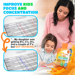Cover Three Focus kids supplement pouch ready for study sessions