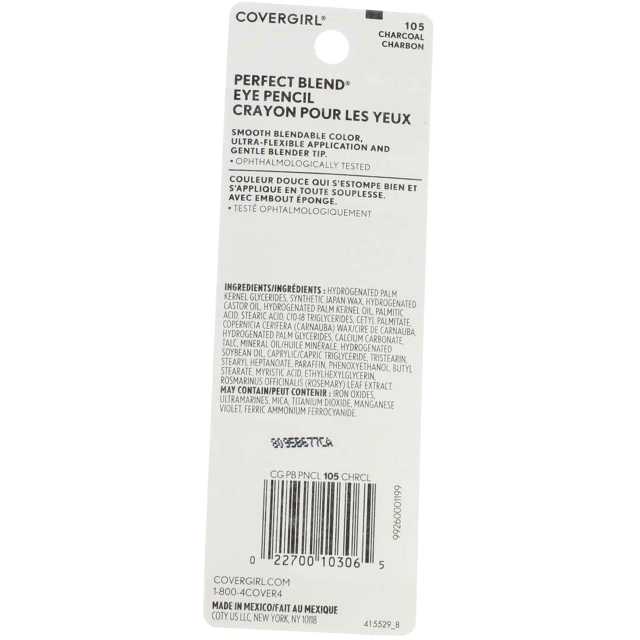 CoverGirl Charcoal swatch shows rich, even payoff