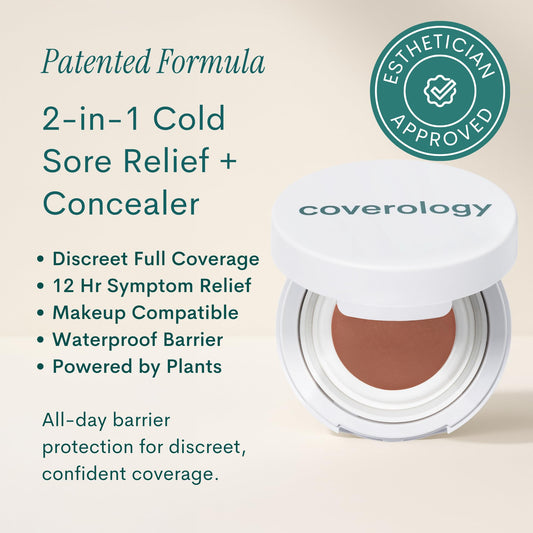 Coverology full-coverage-matte-texture shows long-lasting coverage with a natural lip finish.