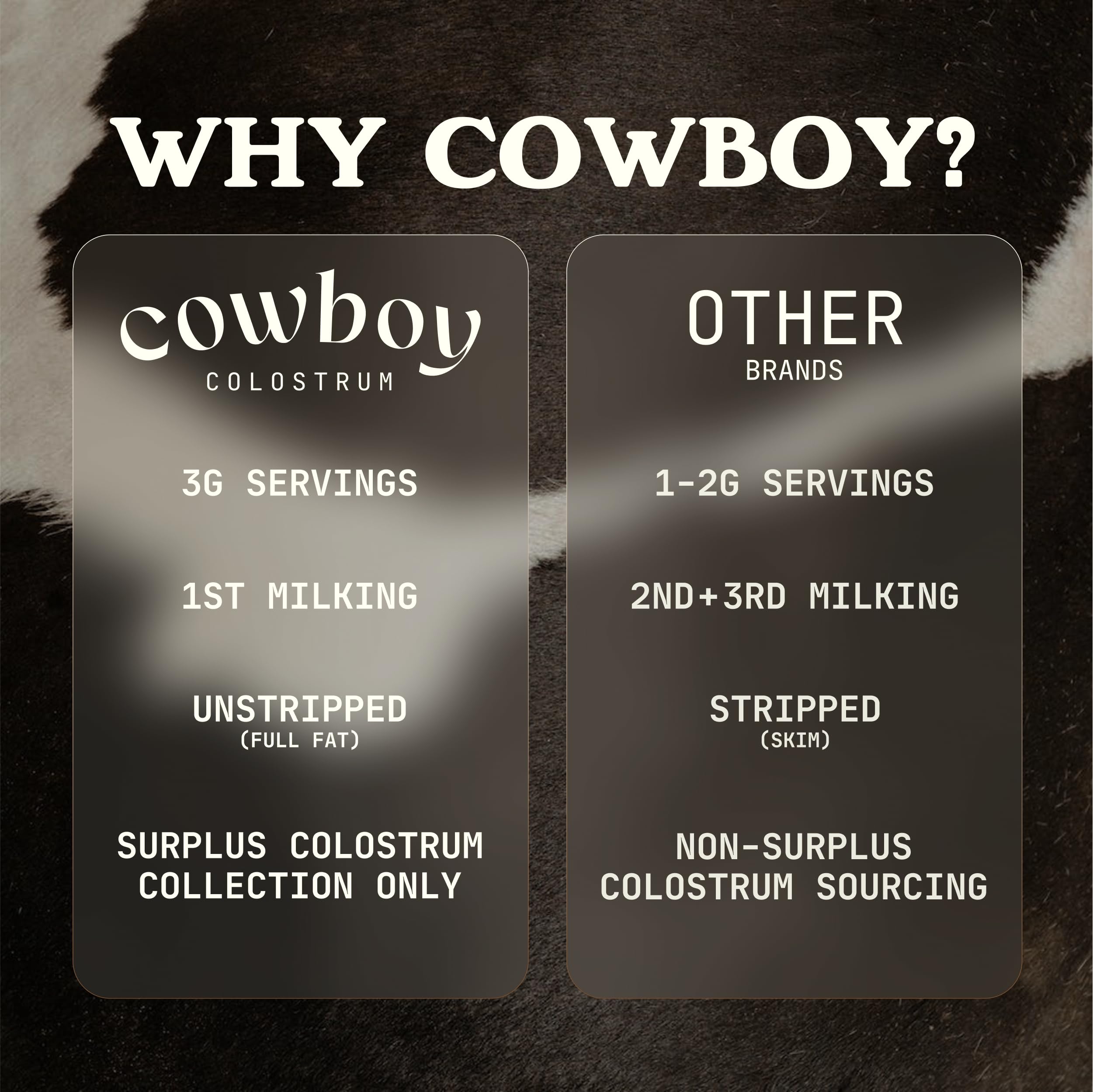 Cowboy Colostrum Powder Vanilla packaging and label