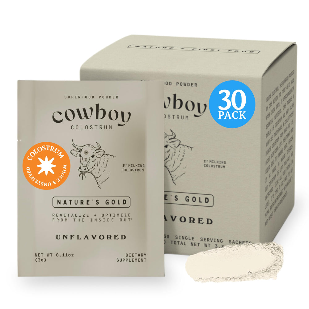Cowboy Colostrum Powder Travel Packs – First Day Milking, Grass-Fed ...