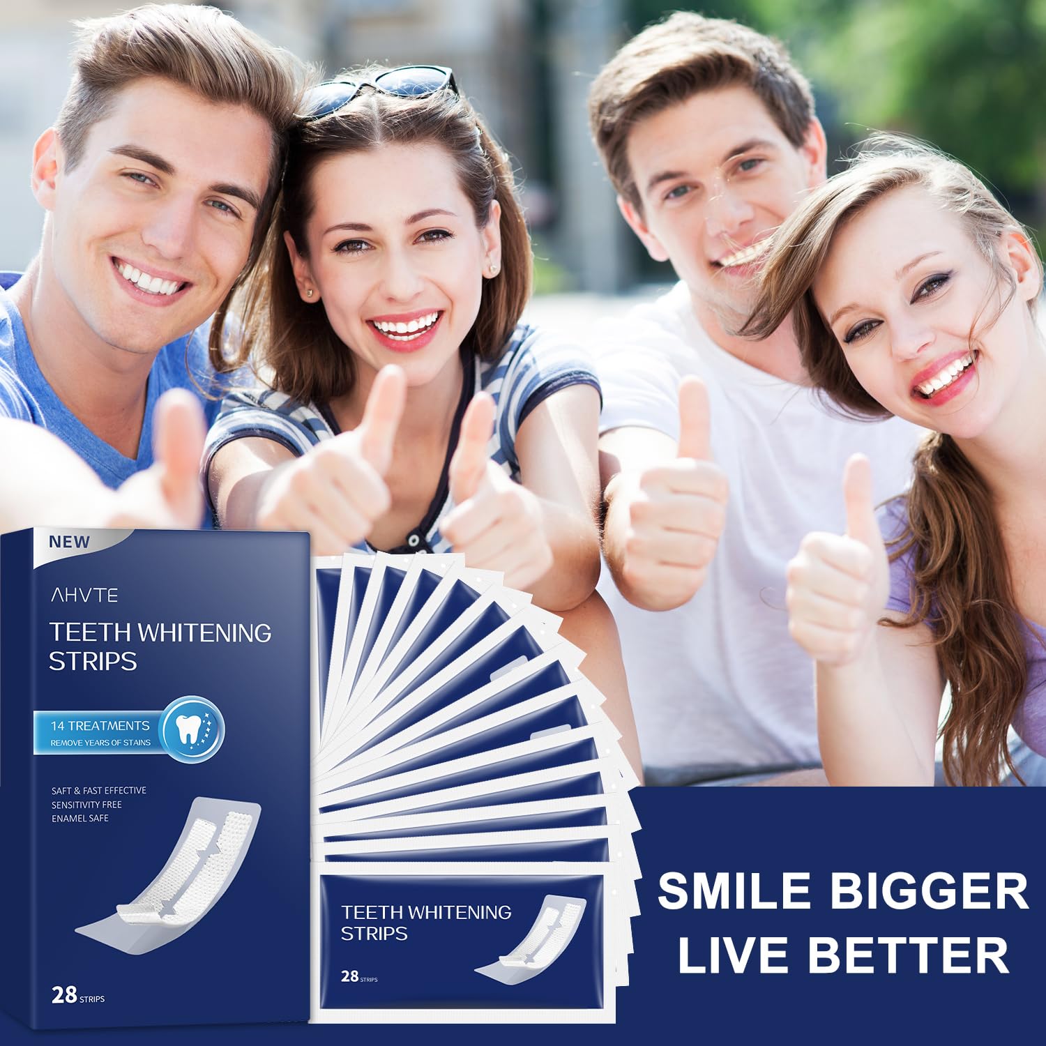 14-day whitening results showing brighter smile