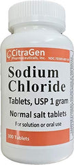 CP Citargen Sodium Chloride Tablets 300-count bottle for electrolyte replenishment.