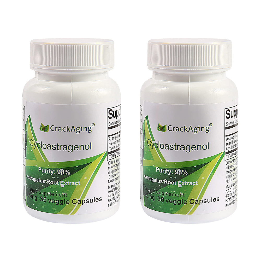Round bottle design of Crackaging Cycloastragenol 98% 25mg