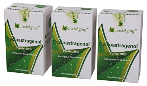 Crackaging Cycloastragenol 98% immune support product bottles