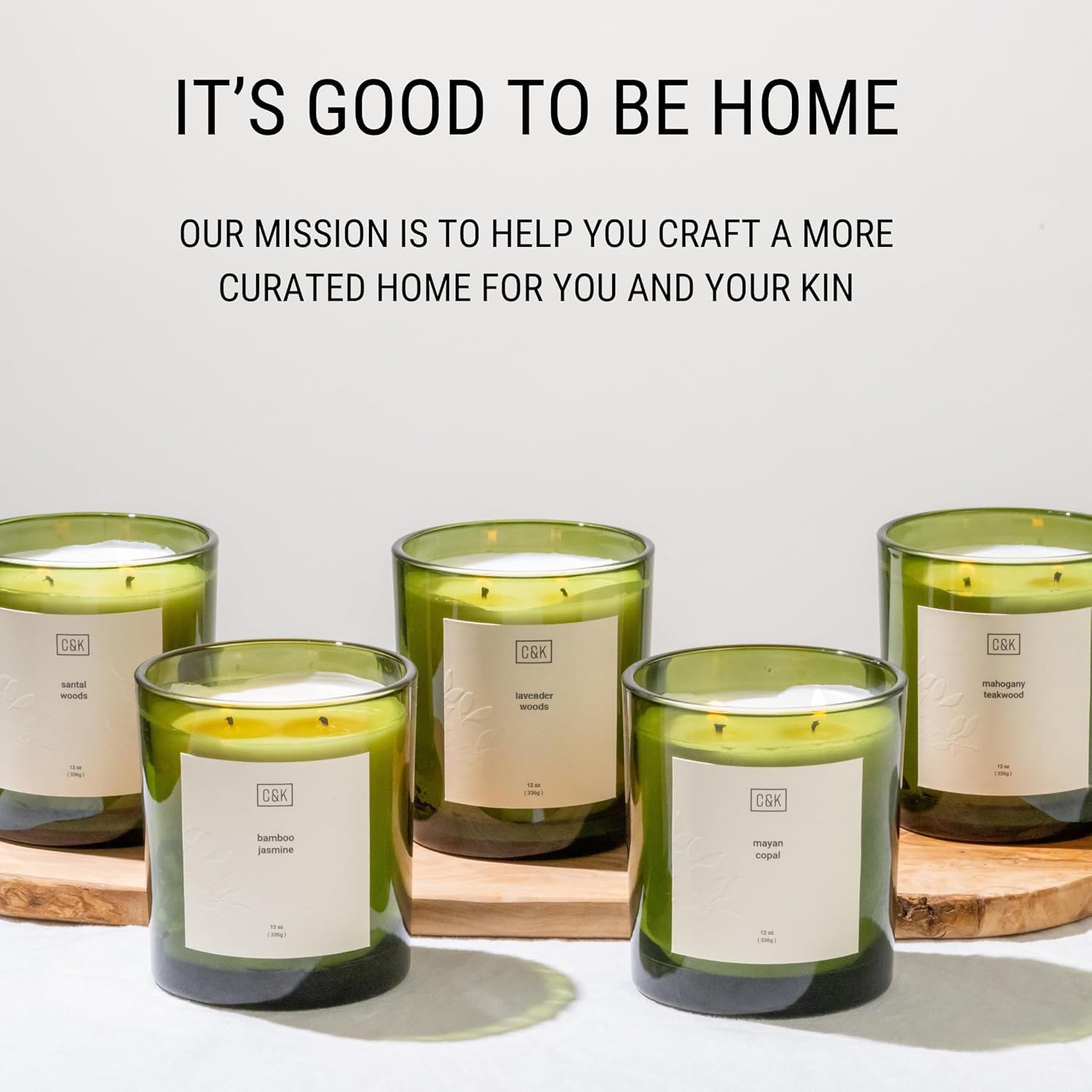 Holiday display with Craft & Kin Lavender candle