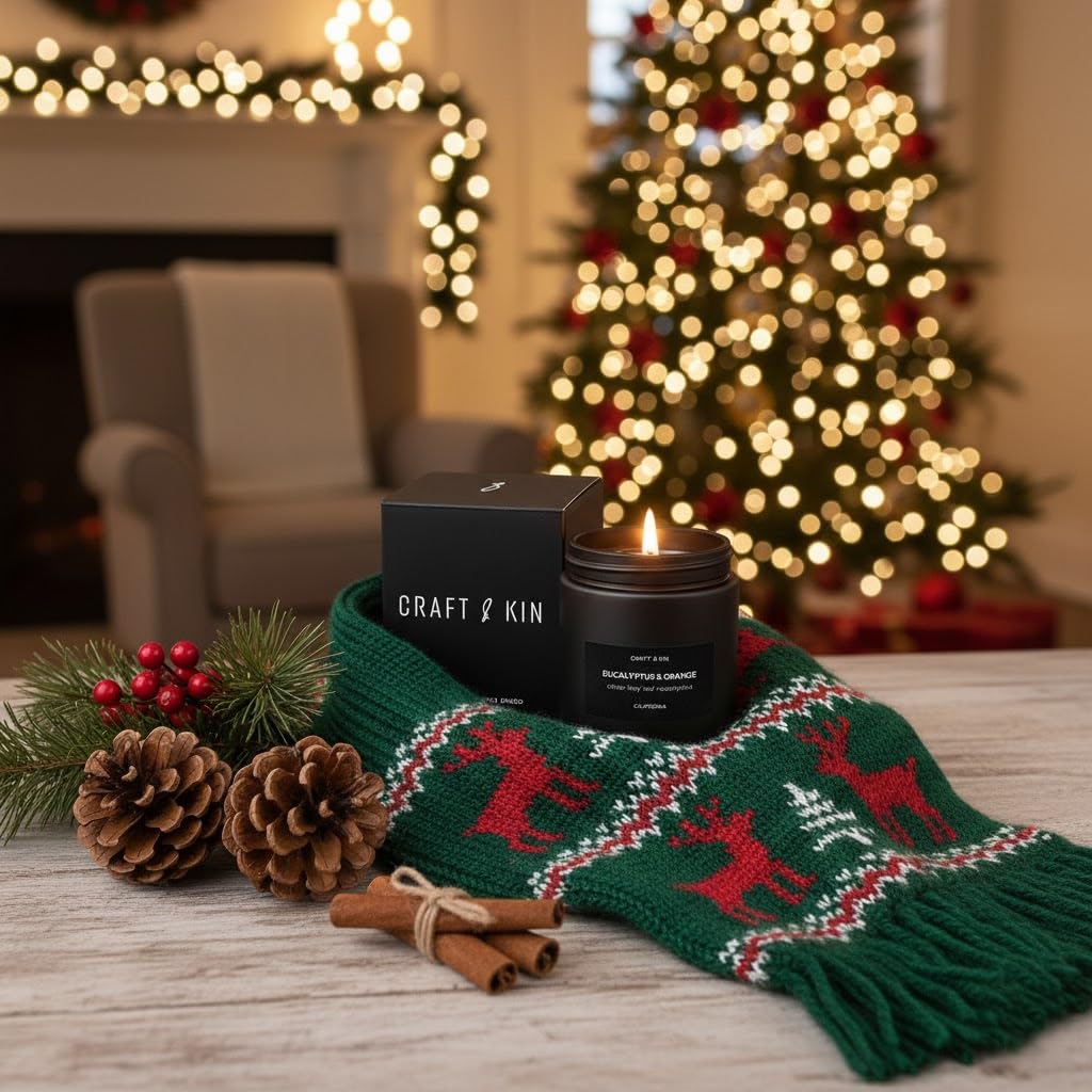 Ready-to-gift packaging for Craft & Kin orange and eucalyptus candle