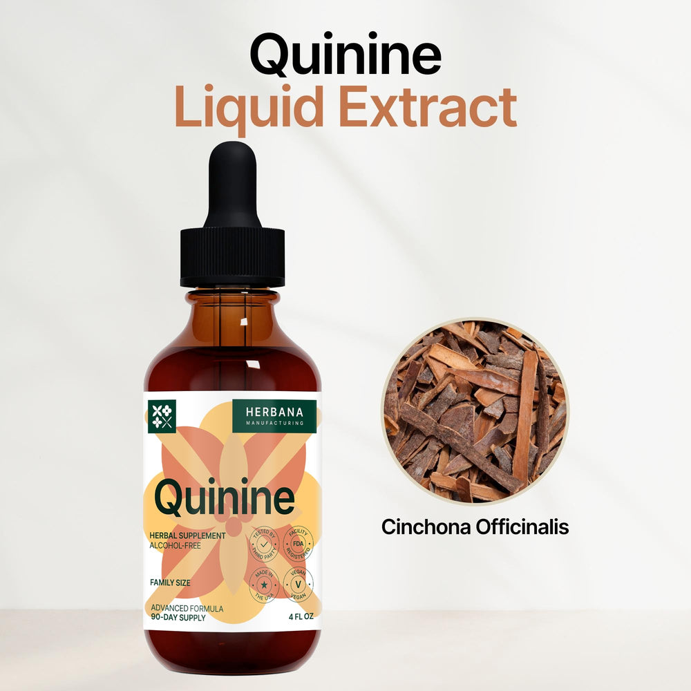 Illustration depicting cramps relief from quinine extract