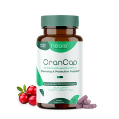 Front view of CranCap cranberry pills package