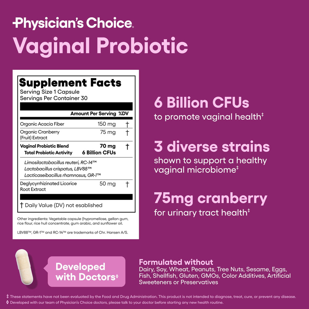Cranberry extract and organic prebiotics ingredients