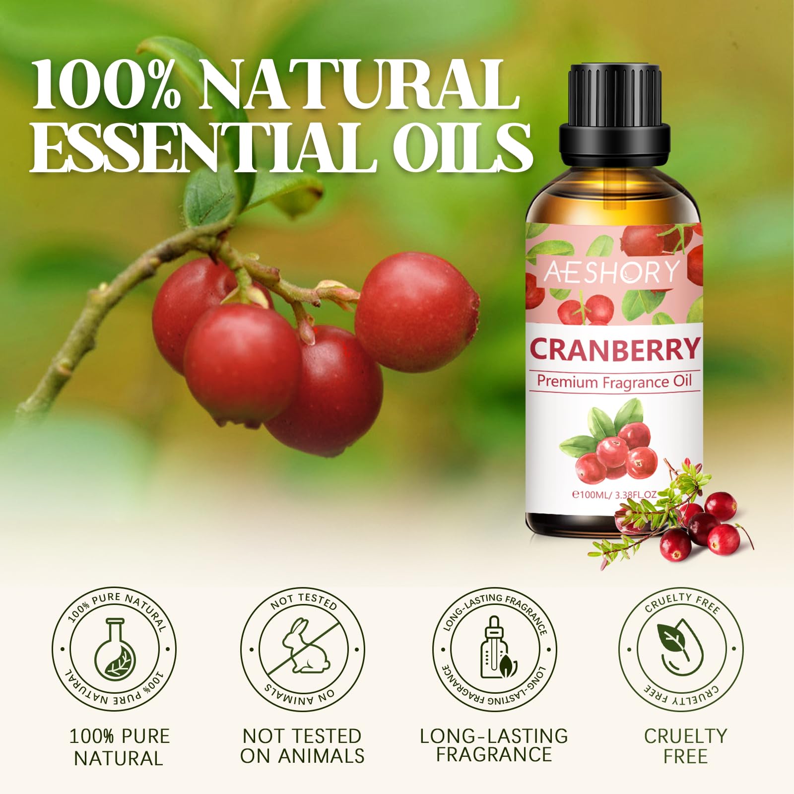 Diffuser with cranberry fragrance oil