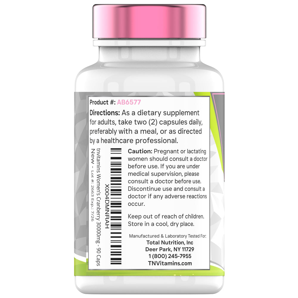 Pack of 2 cranberry pills for women with a 45-day supply