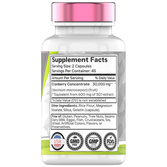 Cranberry Pills for Women supporting urinary tract health and UTI health