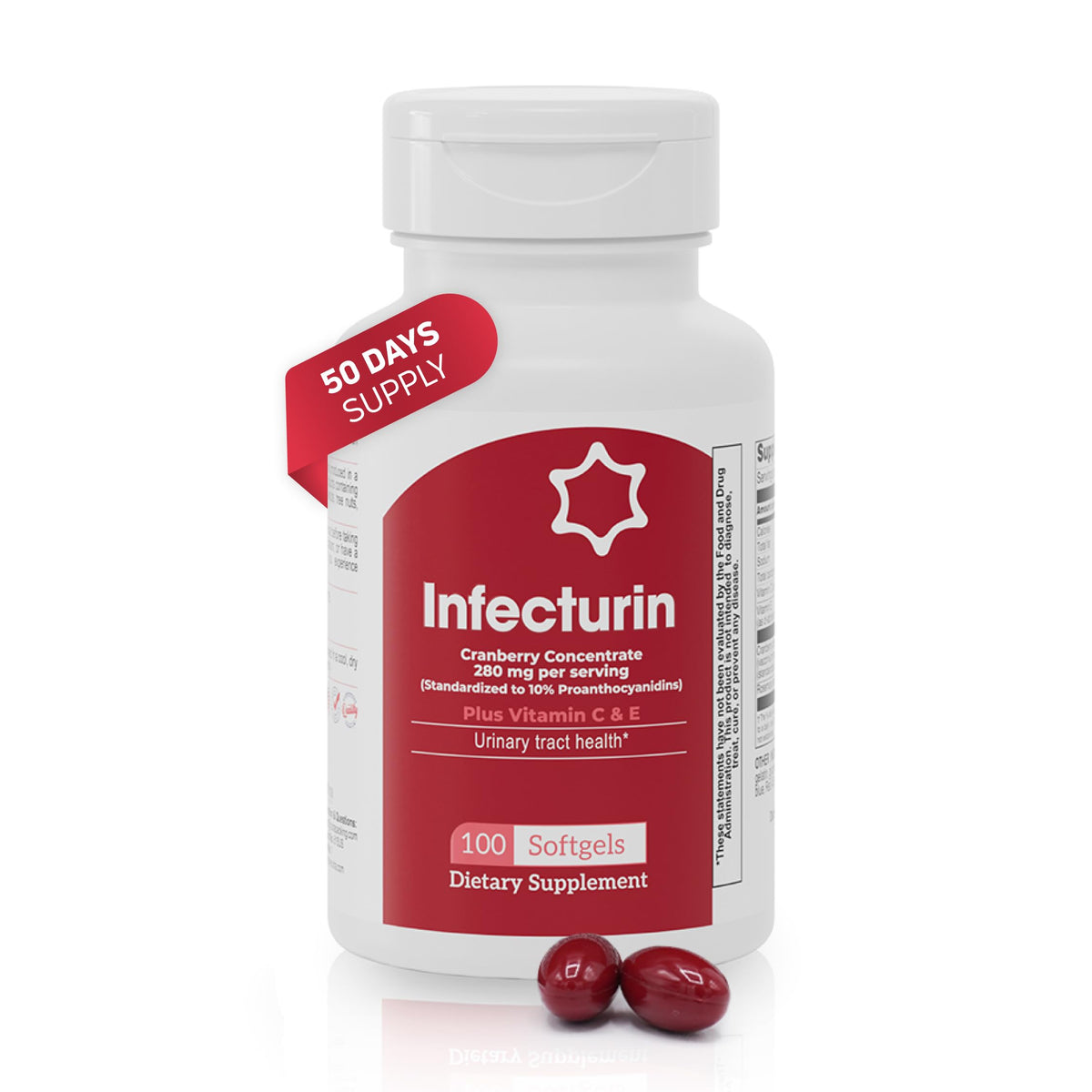 Nutra Cranberry supplement bottle with 50 softgels (hero image)