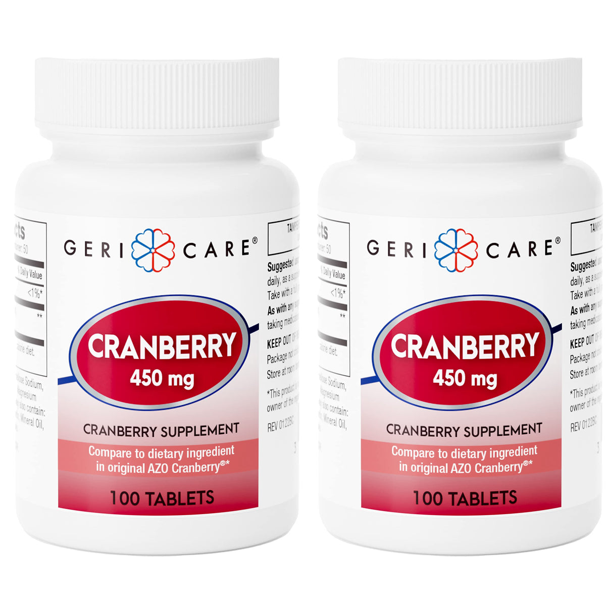 Front view of High-Potency Cranberry Supplement 450mg 2-Pack