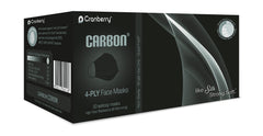 Cranberry USA C2900K carbon earloop mask in black - front view