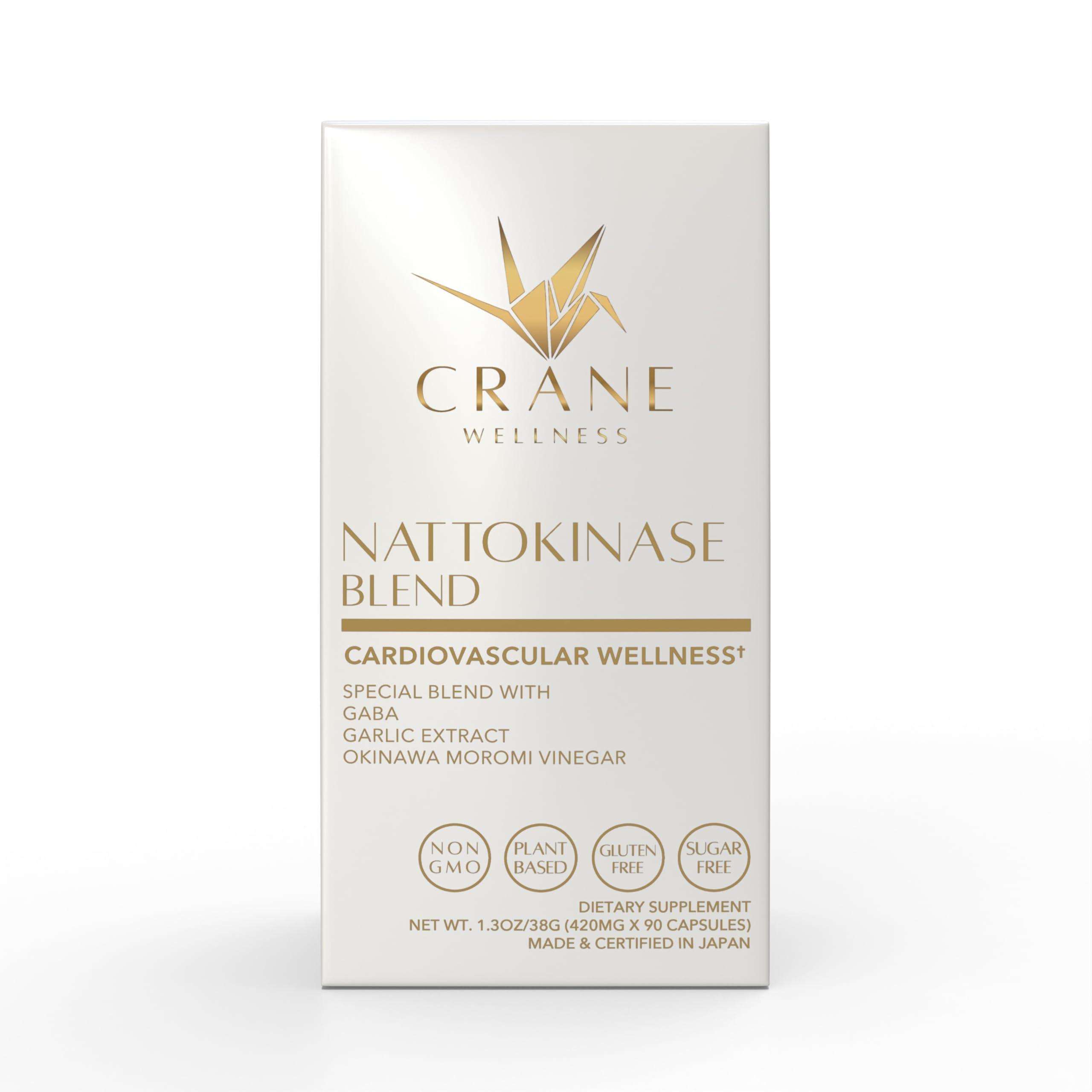 Bottle of CRANE WELLNESS Nattokinase 6000 FU