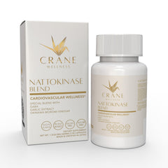 Ingredients display showing nattokinase 6000 FU and natural extracts