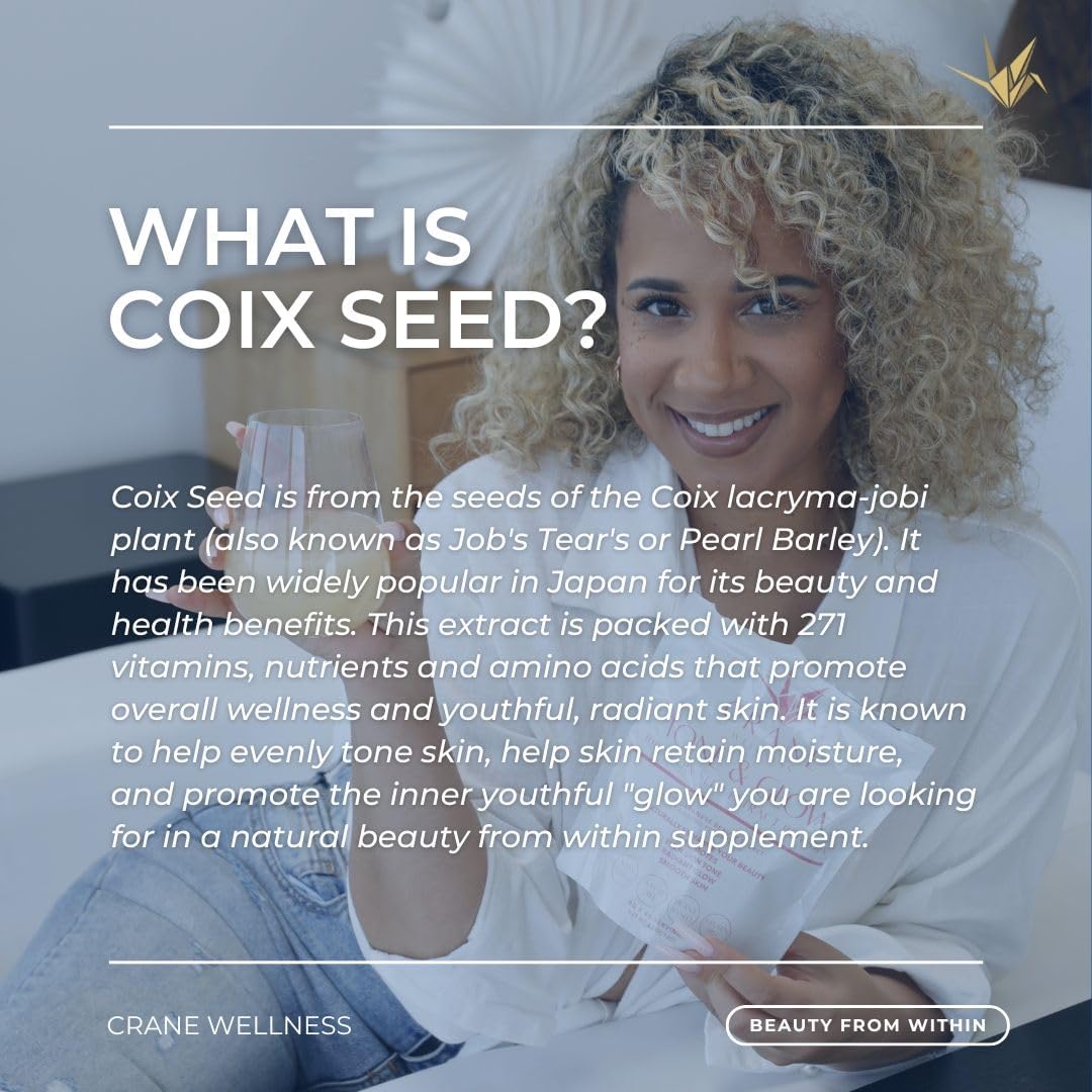Herbal wellness scene featuring Coix seed extract