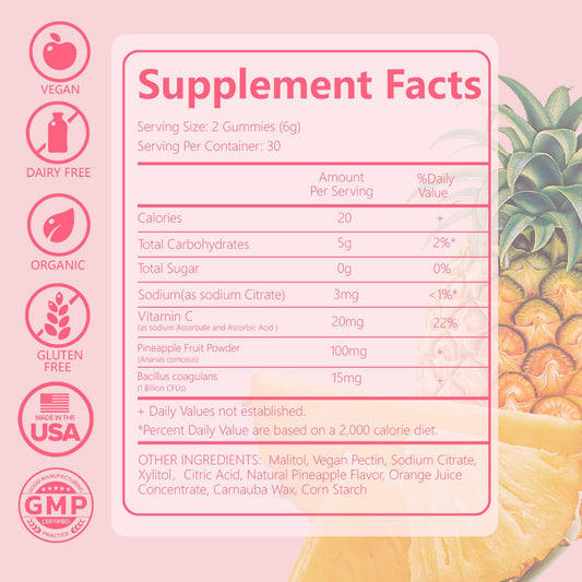 Close-up of pineapple-flavored gummies