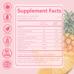 Close-up of pineapple-flavored gummies