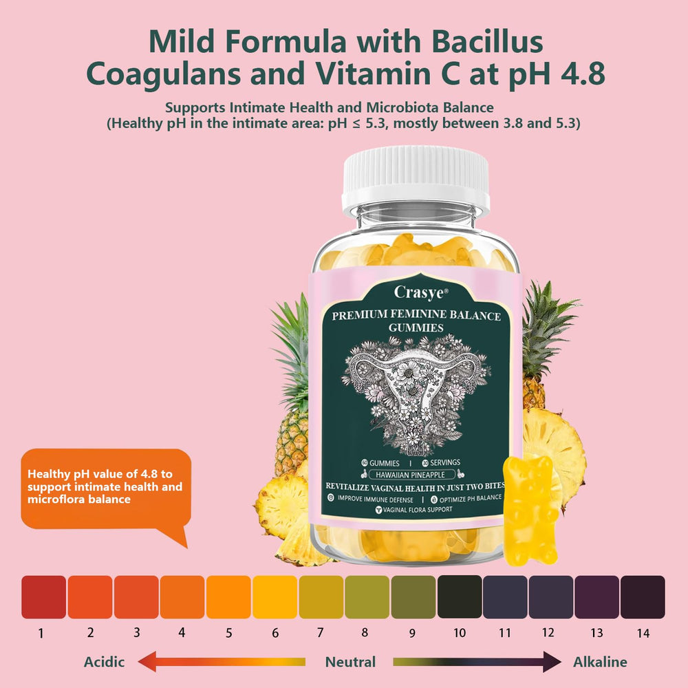 Label highlighting pH balance and immune support