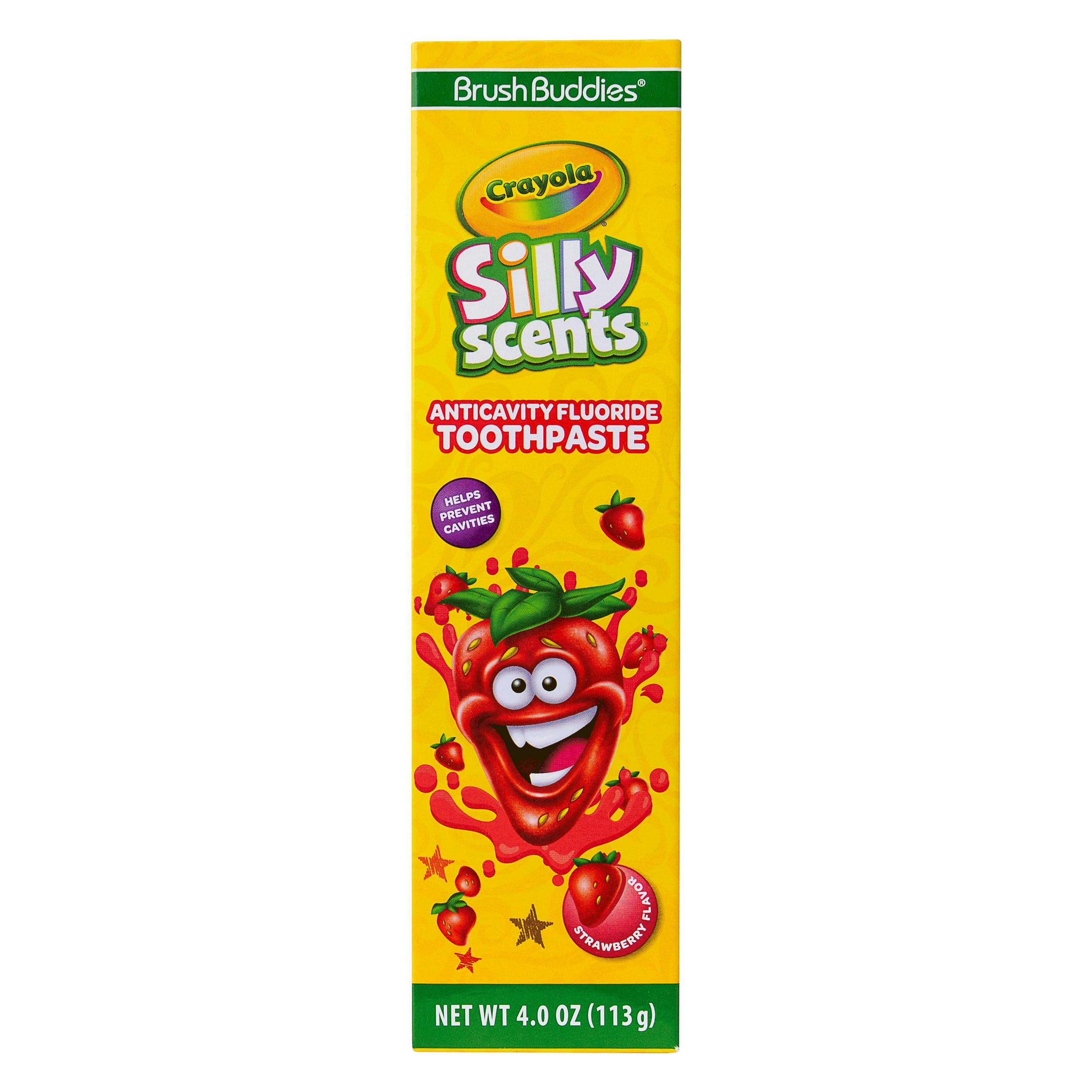 Crayola Silly Scents Strawberry toothpaste packaging